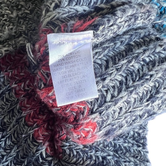 She + Sky Chunky Knit Rainbow Striped Sweater | Size Small - Picture 6 of 6